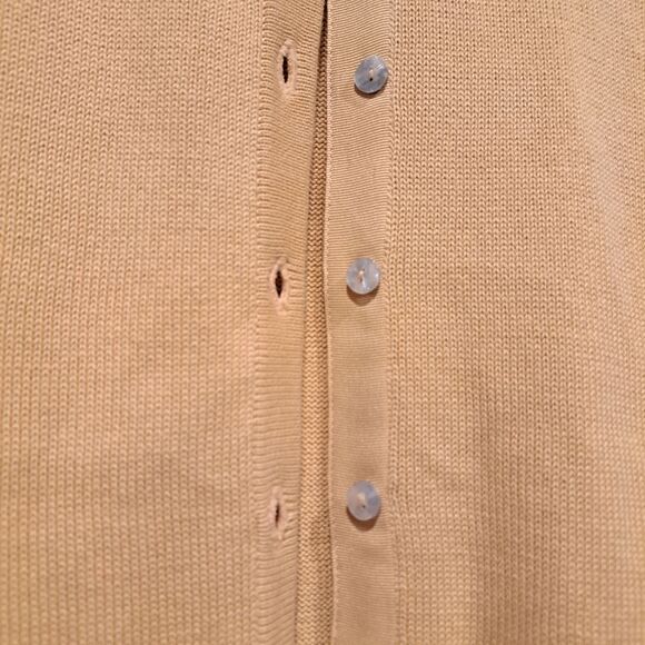 Foxcroft Mustard Yellow Cardigan Shell Buttons 100% Cotton Corpcore Women's S - Picture 6 of 7